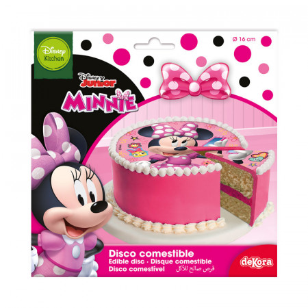 Disque A Gateau En Azyme 16 Cm Minnie Rose