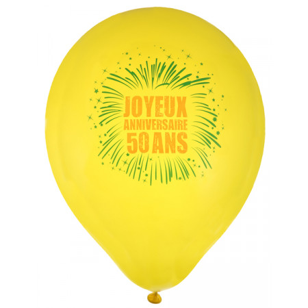 Ballons Joyeux Anniversaire 50 Ans Lot De 8 A Prix Incroyable Ballons Joyeux Anniversaire 50 Ans Lot De 8 A Prix Incroyable