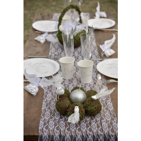 Chemin De Table Dentelle Retro Blanche