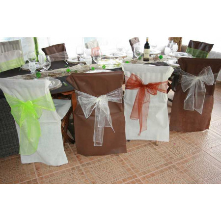 Noeuds En Organza Pour Housses De Chaises X10 Deco Housse De