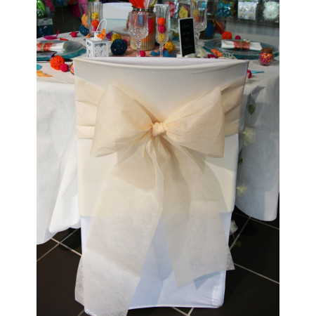 Noeuds Pour Housses De Chaise Peche Clair