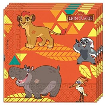 20 Serviettes Anniversaire La Garde Du Roi Lion
