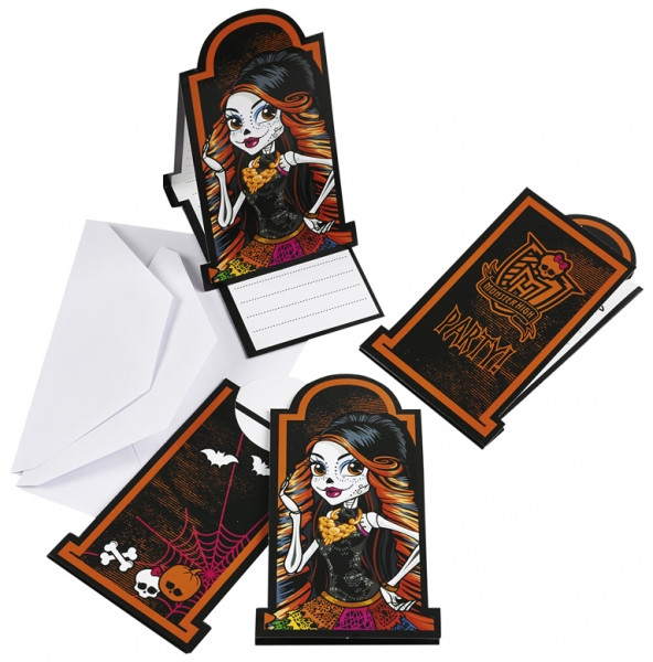 6 Cartes Invitation Anniversaire Monster High Halloween 6 Cartes Invitation Anniversaire Monster High Halloween