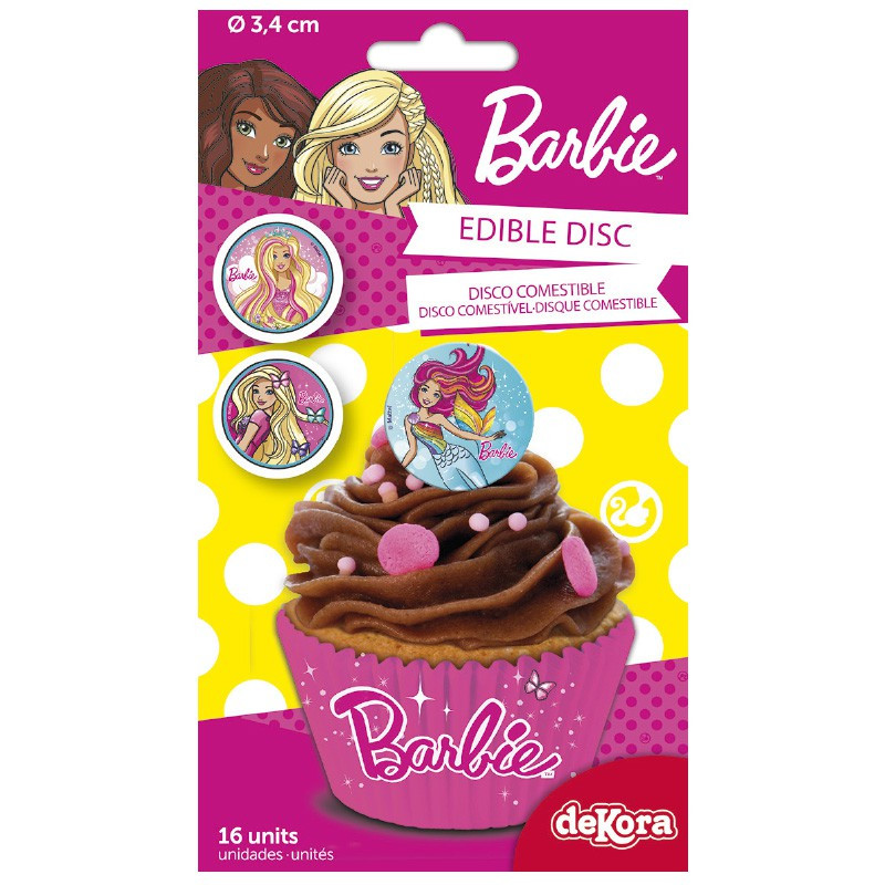 Greeting Cards Party Supply Barbie Decoration Gateau Disque Azyme Comestible Anniversaire Personnalise Nom Home Garden