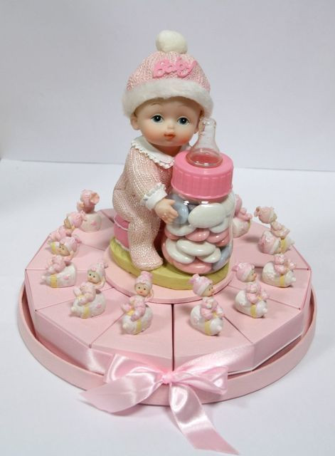 Gateau Bapteme Bebe Sur Biberon Rose Deco Bapteme Dragees Bapteme