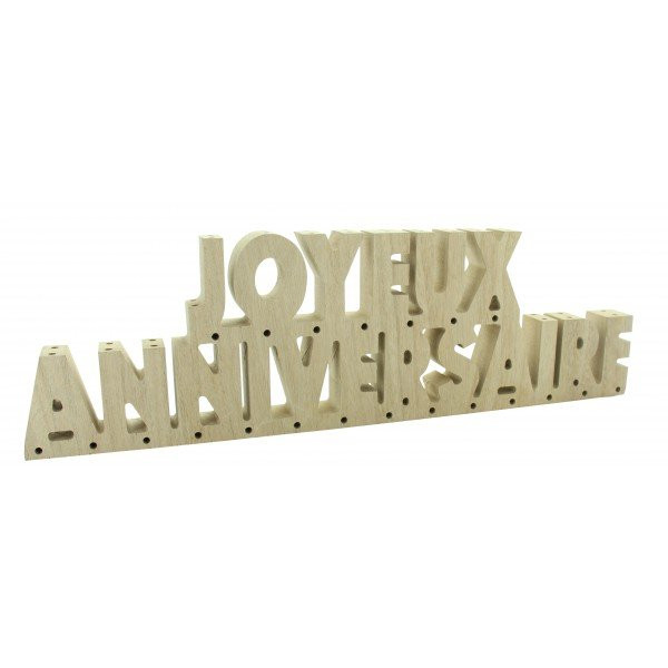Deco Joyeux Anniversaire Bois Naturel
