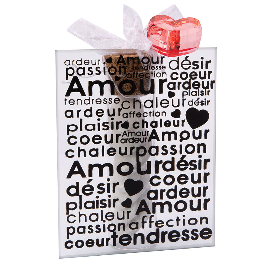Porte Tube Texte D Amour Noir Eprouvette Dragees Garcon