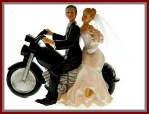 Figurine Mariage Couple Sur Moto Motorcycle Wedding Wedding